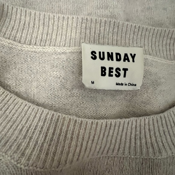 ARITZIA SUNDAY BEST GRAY Abby Heart Sweater - Picture 8 of 9